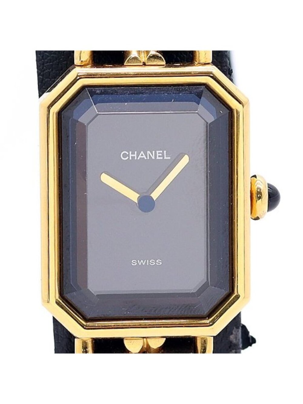 Chanel Premiere M Black Dial Bangle Watch